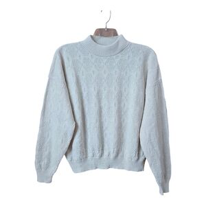 Vtg Nan Dorsey Mock Neck Sweater Mens Size Medium Eclectic Grandpa Fisherman